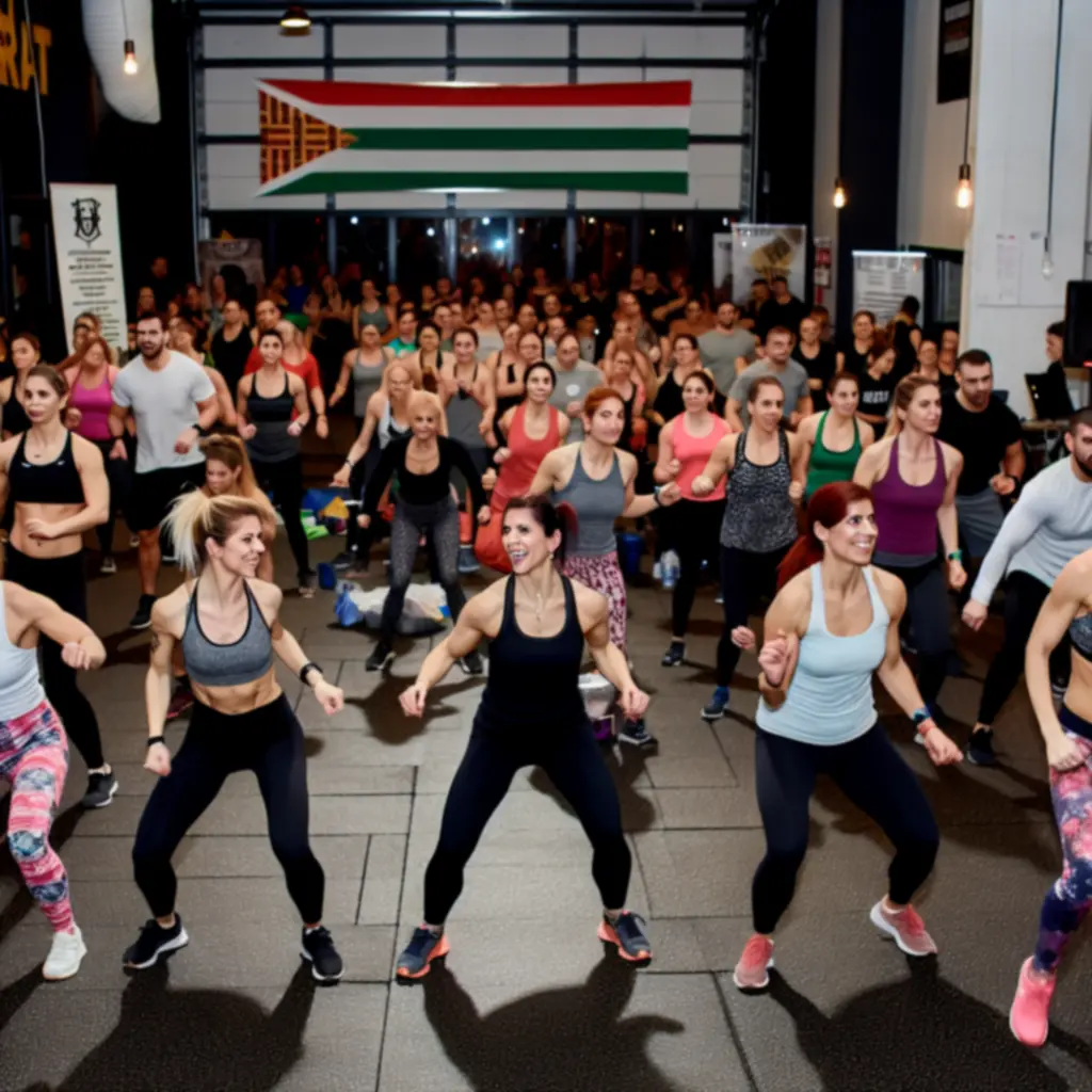 Csoportos, különleges esemény órán résztvevő vendégek a PowerGymben