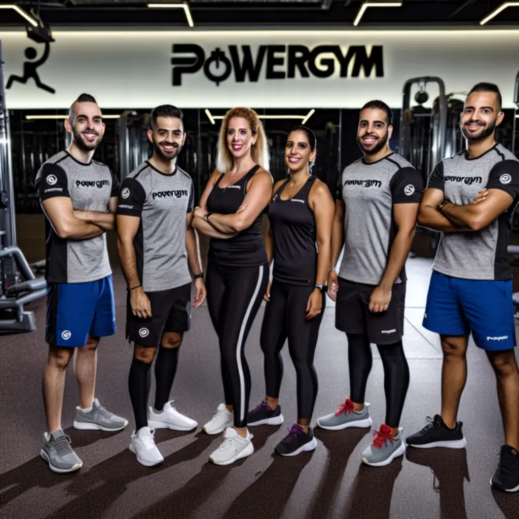 A PowerGym edzői csapata a teremben csoportképen